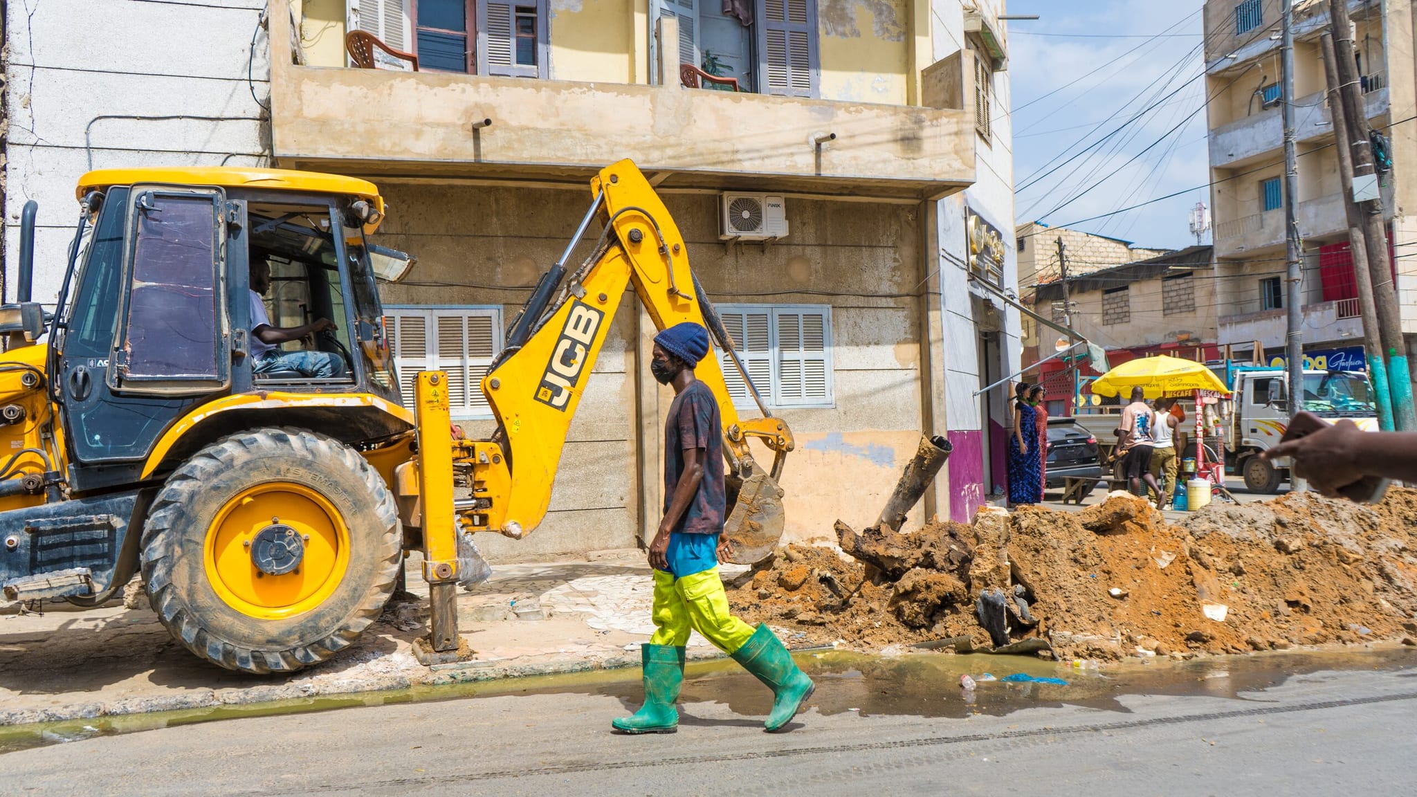 Travaux d'assainissement ONAS en milieu urbain